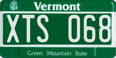 VT license plate XTS068