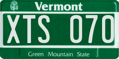 VT license plate XTS070