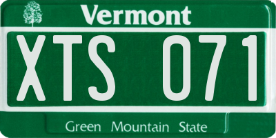 VT license plate XTS071