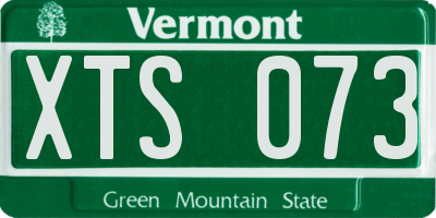 VT license plate XTS073