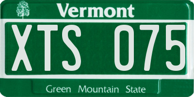 VT license plate XTS075