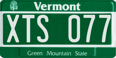 VT license plate XTS077