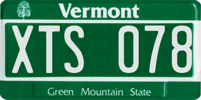 VT license plate XTS078
