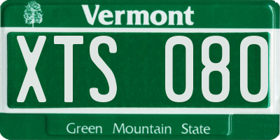VT license plate XTS080