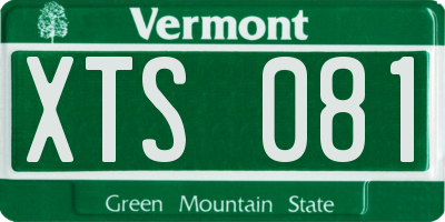 VT license plate XTS081