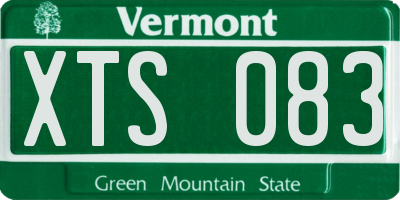 VT license plate XTS083