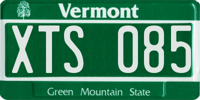 VT license plate XTS085