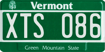 VT license plate XTS086