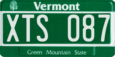 VT license plate XTS087