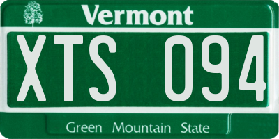 VT license plate XTS094