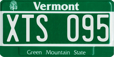 VT license plate XTS095