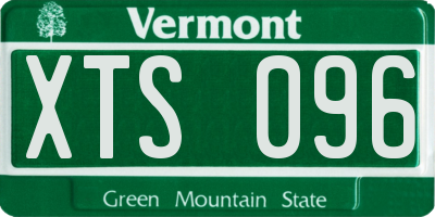VT license plate XTS096