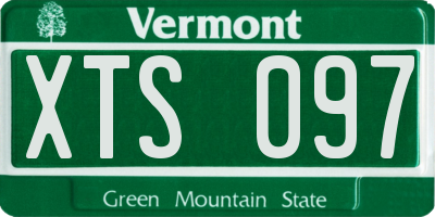 VT license plate XTS097