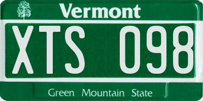 VT license plate XTS098