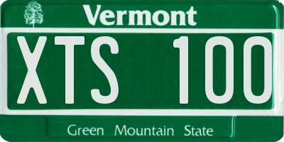VT license plate XTS100