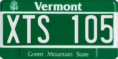 VT license plate XTS105