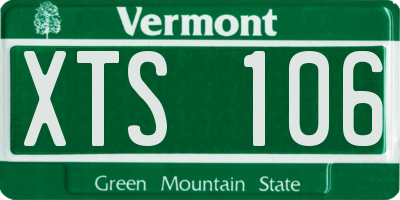 VT license plate XTS106