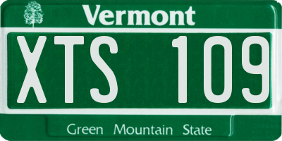 VT license plate XTS109