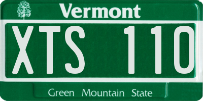 VT license plate XTS110