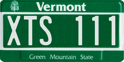 VT license plate XTS111