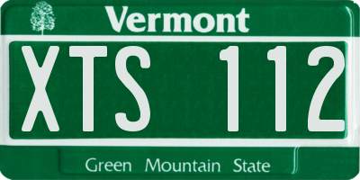 VT license plate XTS112