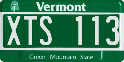 VT license plate XTS113