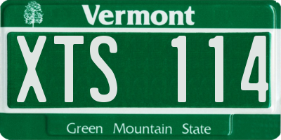 VT license plate XTS114