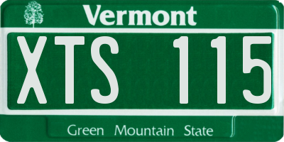 VT license plate XTS115