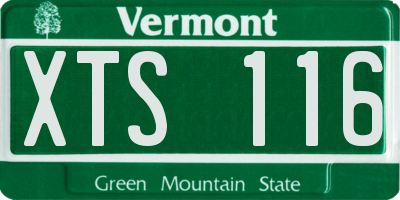 VT license plate XTS116