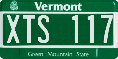 VT license plate XTS117