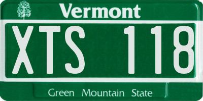 VT license plate XTS118