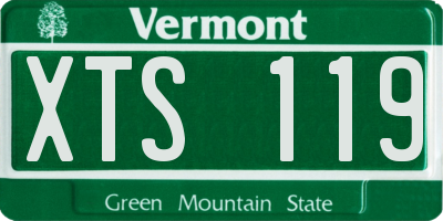 VT license plate XTS119