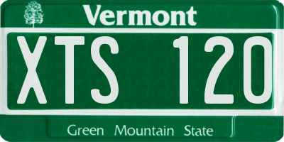 VT license plate XTS120