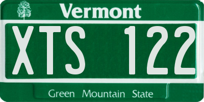 VT license plate XTS122