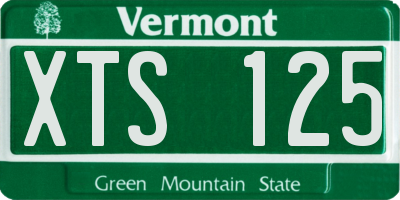 VT license plate XTS125