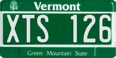 VT license plate XTS126