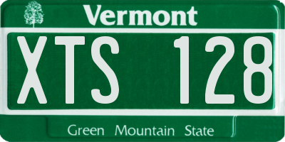 VT license plate XTS128
