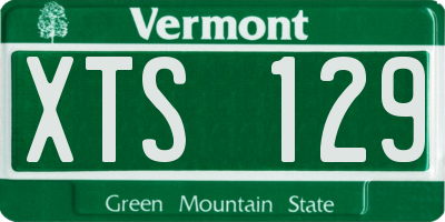 VT license plate XTS129