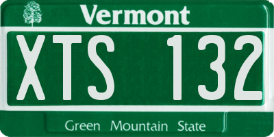 VT license plate XTS132