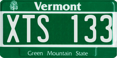 VT license plate XTS133