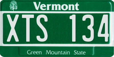 VT license plate XTS134