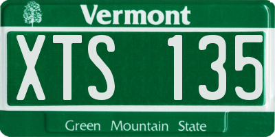 VT license plate XTS135