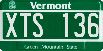 VT license plate XTS136