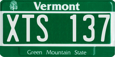 VT license plate XTS137