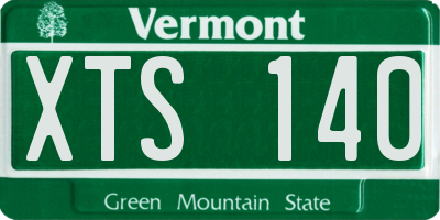 VT license plate XTS140