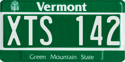 VT license plate XTS142