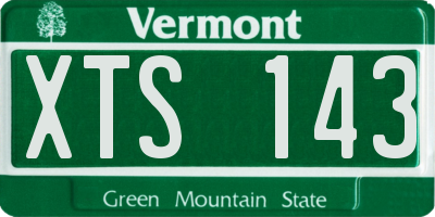VT license plate XTS143