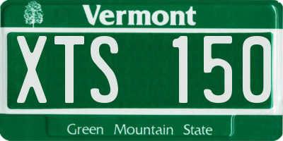 VT license plate XTS150