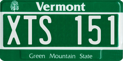 VT license plate XTS151