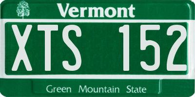VT license plate XTS152